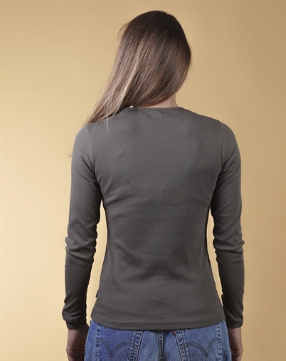 Elsk - Rib Langærmet Trøje - Mossy Bark